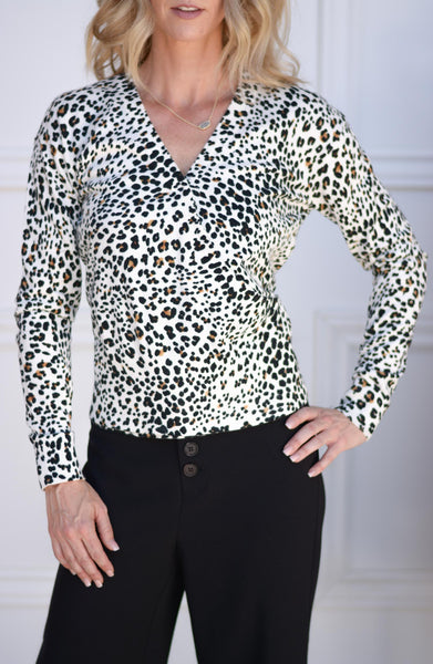 White leopard print on sale sweater