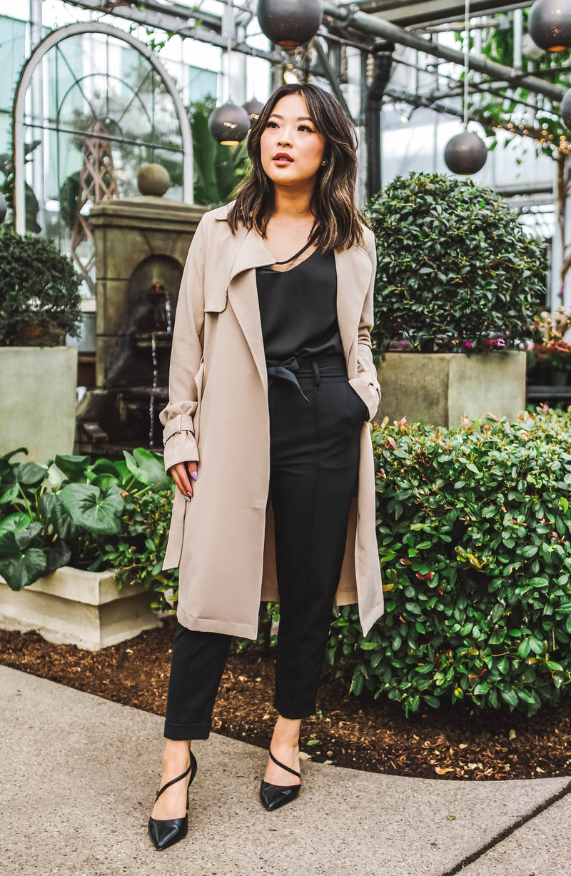 The Audrey Belted Trench Coat Trinity Clothing