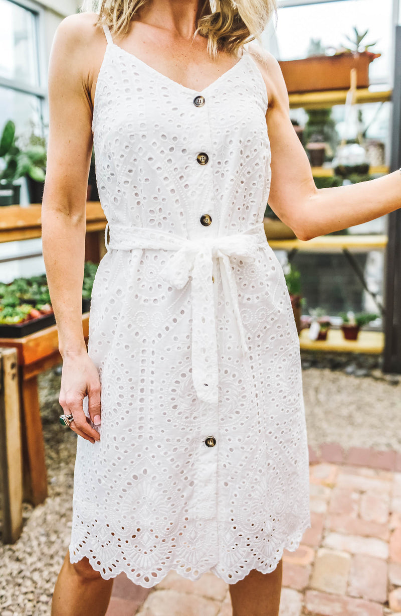 button up crochet dress Boston Proper - Bronze Green - Collared Crochet Shirt Dress