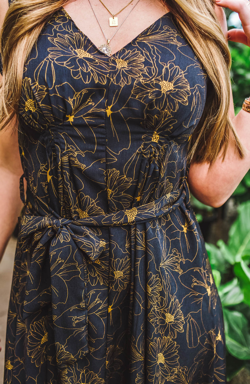 Double V-Neck Belted Maxi FINAL SALE Trinity Clothing Double V-Neck Belted Maxi FINAL SALE Trinity Clothing
