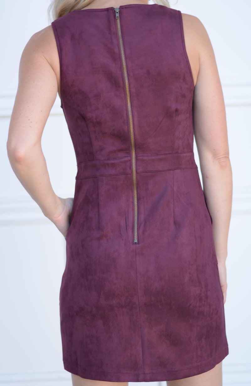 Gemma Faux Suede Dress Trinity Clothing Gemma Faux Suede Dress Trinity Clothing