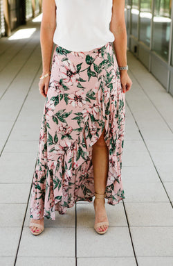 Haole Floral Wrap Maxi Skirt Trinity Clothing