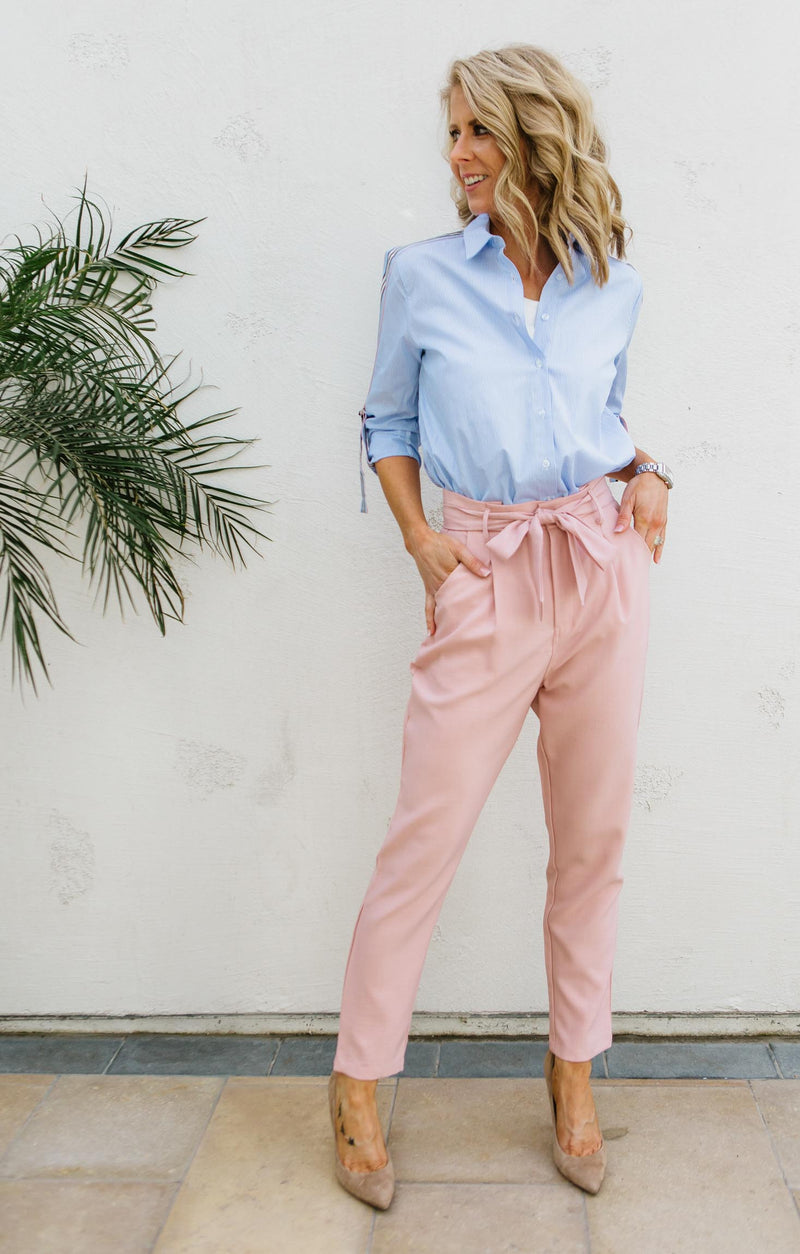 High Waist Tie Front Trouser Trinity Clothing High Waist Tie Front Trouser Trinity Clothing