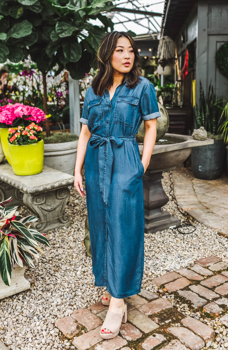 Jem Denim Shirt Dress FINAL SALE Trinity Clothing Jem Denim Shirt Dress FINAL SALE Trinity Clothing