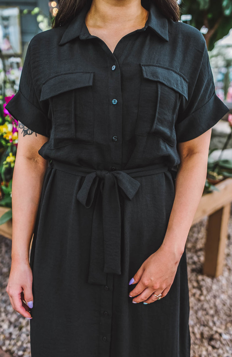 Safari Shirt Dress FINAL SALE Trinity Clothing Safari Shirt Dress FINAL SALE Trinity Clothing