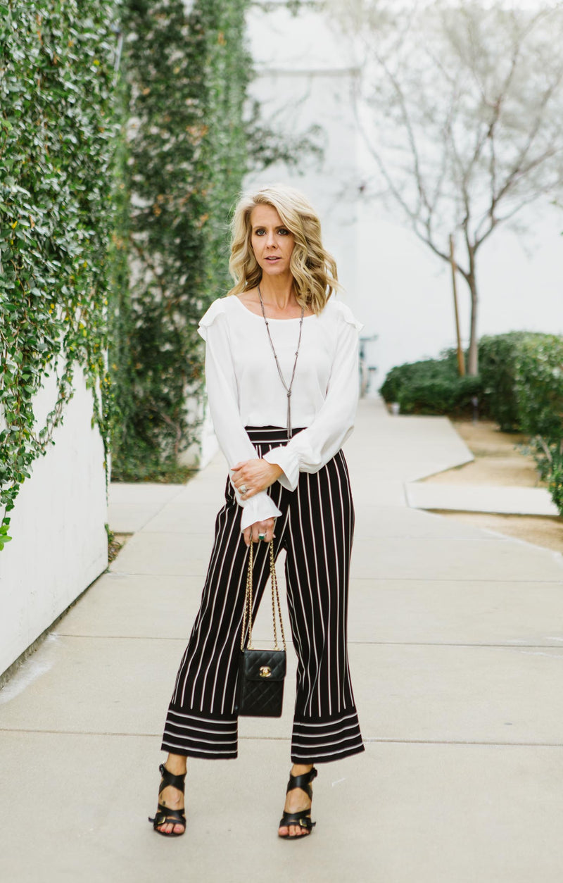 Skip The Lines Cropped Trouser FINAL SALE