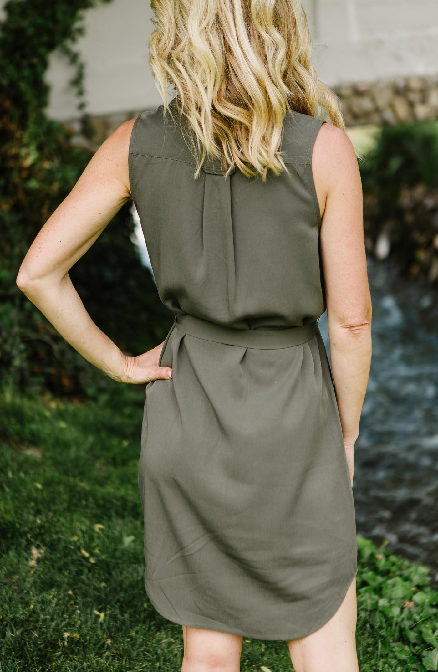 Tie Front Utility Dress – Trinity Clothing