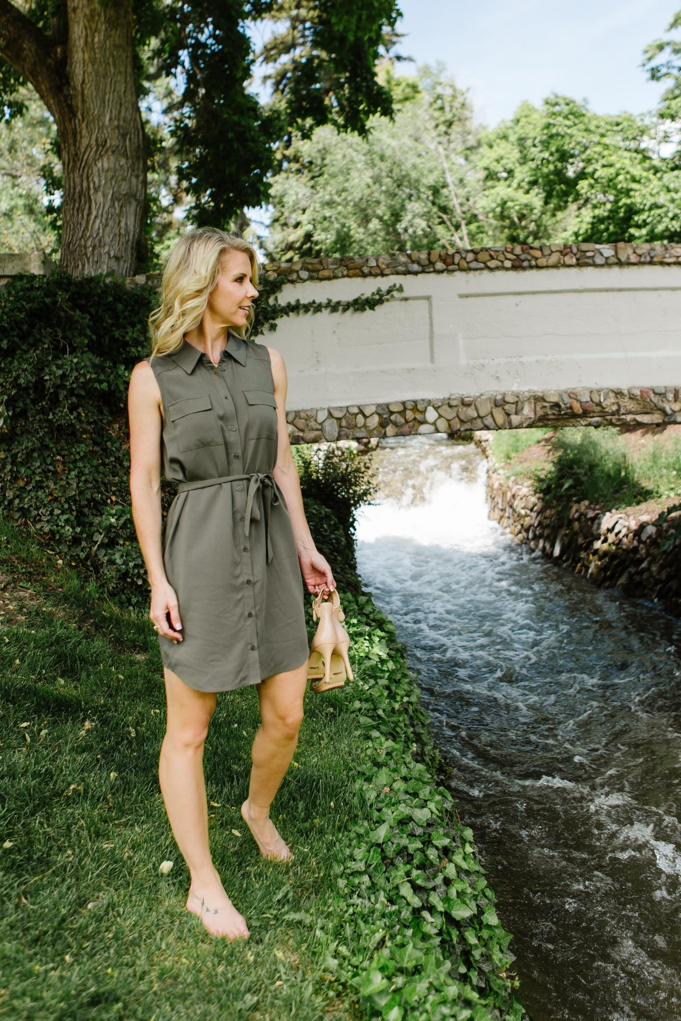 Tie Front Utility Dress Trinity Clothing Tie Front Utility Dress Trinity Clothing