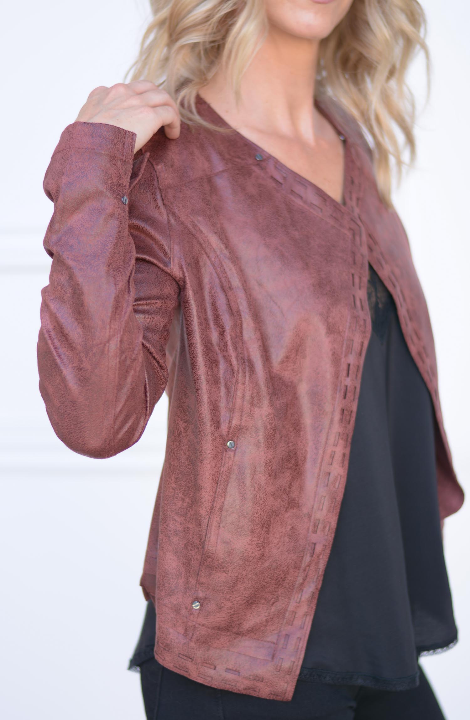 Trent Faux Leather Jacket – Trinity Clothing