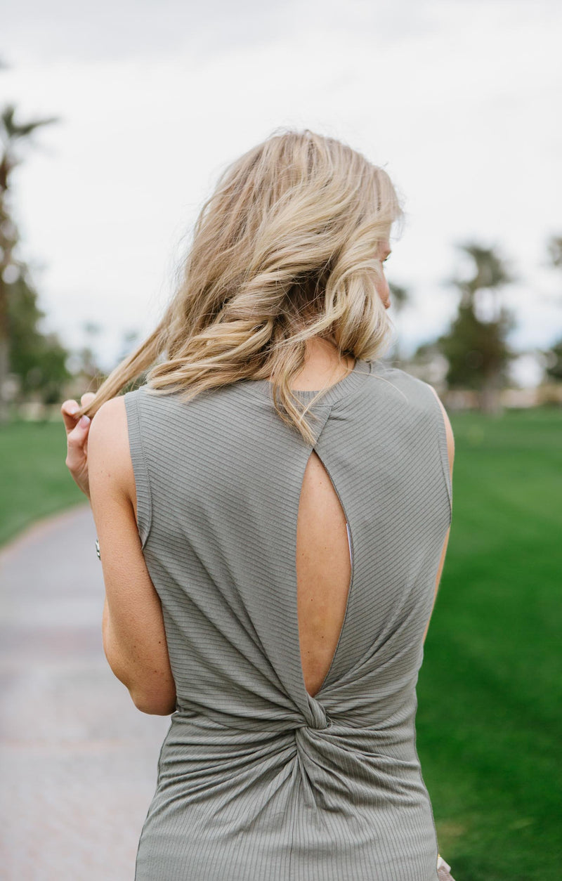 Lyla Twist Back Knit Dress FINAL SALE Trinity Clothing Lyla Twist Back Knit Dress FINAL SALE Trinity Clothing